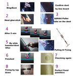 Kit di attrezzi per riparazione auto PDR Dent Strumenti di riparazione senza vernice Estrattore per ammaccature Martello scorrevole Martello inverso Ventose in alluminio per ammaccature, With Red T handle, Without Red T handle