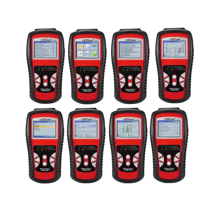 KONNWEI KW830 OBDII / CAN Strumenti di scansione diagnostica automatica per auto Lo strumento di scansione dell'adattatore per scansione automatica supporta 8 lingue e 6 protocolli (può anche rilevare batteria e tensione, rilevare solo auto a benzina 1...