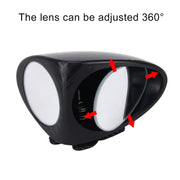 3R-051 Specchietto laterale per punto cieco sinistro ruotabile a 360 gradi per auto, Left Black, Left White