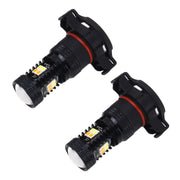 2 pezzi super luminosi PSX24W DC 12V 5W 350LM fendinebbia per auto con 16 lampadine a LED SMD-3030, luce bianca + gialla, PSX24W