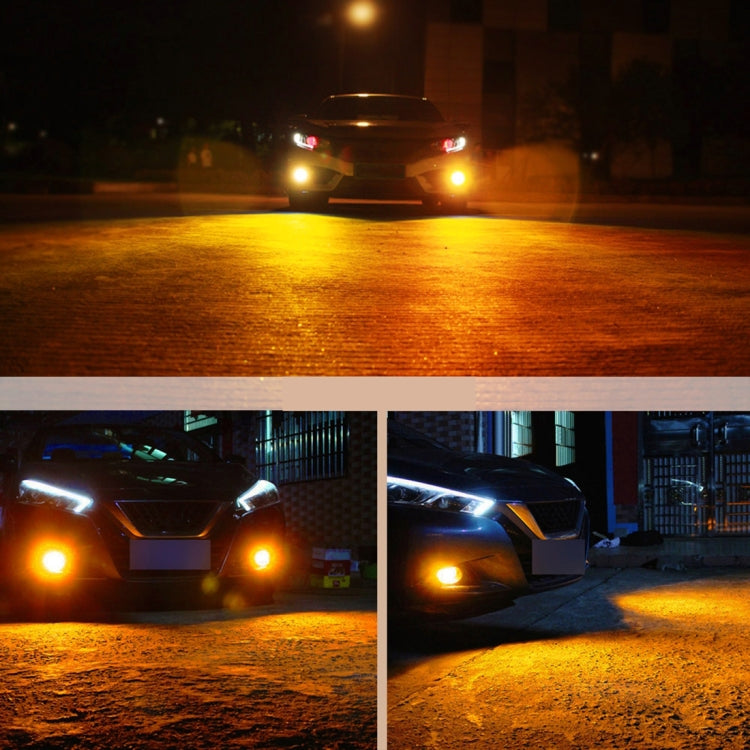 2 pezzi super luminosi PSX24W DC 12V 5W 350LM fendinebbia per auto con 16 lampadine a LED SMD-3030, luce bianca + gialla, PSX24W