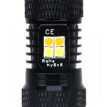 2 pezzi super luminosi PSX24W DC 12V 5W 350LM fendinebbia per auto con 16 lampadine a LED SMD-3030, luce bianca + gialla, PSX24W