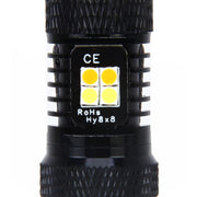 2 pezzi super luminosi PSX24W DC 12V 5W 350LM fendinebbia per auto con 16 lampadine a LED SMD-3030, luce bianca + gialla, PSX24W