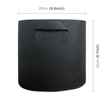 Contenitore per vaso in tessuto non tessuto addensato per coltivazione di piante da 3 galloni con manico, 3 Gallon