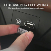 Lampada decorativa per illuminazione di emergenza a LED USB per auto universale per PC, Ice Blue, Blue Light, Pink Light, Green Light, Red Light, White Light, Yellow Light