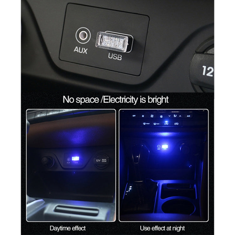 Lampada decorativa per illuminazione di emergenza a LED USB per auto universale per PC, Ice Blue, Blue Light, Pink Light, Green Light, Red Light, White Light, Yellow Light