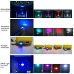 Lampada decorativa per illuminazione di emergenza a LED USB per auto universale per PC, Ice Blue, Blue Light, Pink Light, Green Light, Red Light, White Light, Yellow Light