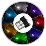 Lampada decorativa per illuminazione di emergenza a LED USB per auto universale per PC, Ice Blue, Blue Light, Pink Light, Green Light, Red Light, White Light, Yellow Light