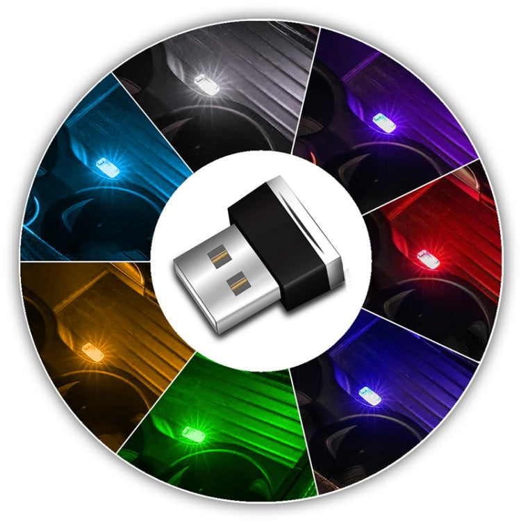Lampada decorativa per illuminazione di emergenza a LED USB per auto universale per PC, Ice Blue, Blue Light, Pink Light, Green Light, Red Light, White Light, Yellow Light