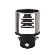 Tubo di punta del silenziatore di scarico imbullonato curvo in acciaio inossidabile per styling auto universale con rete, Curved/Black, Curved with Mesh