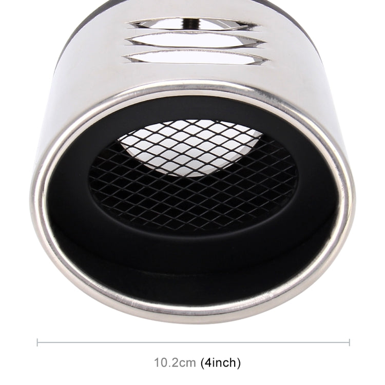 Tubo di punta del silenziatore di scarico imbullonato curvo in acciaio inossidabile per styling auto universale con rete, Curved/Black, Curved with Mesh