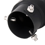 Tubo di punta del silenziatore di scarico imbullonato curvo in acciaio inossidabile per styling auto universale con rete, Curved/Black, Curved with Mesh