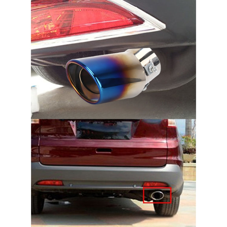 Tubo di punta del silenziatore di scarico curvo in acciaio inossidabile per styling auto universale, Curved