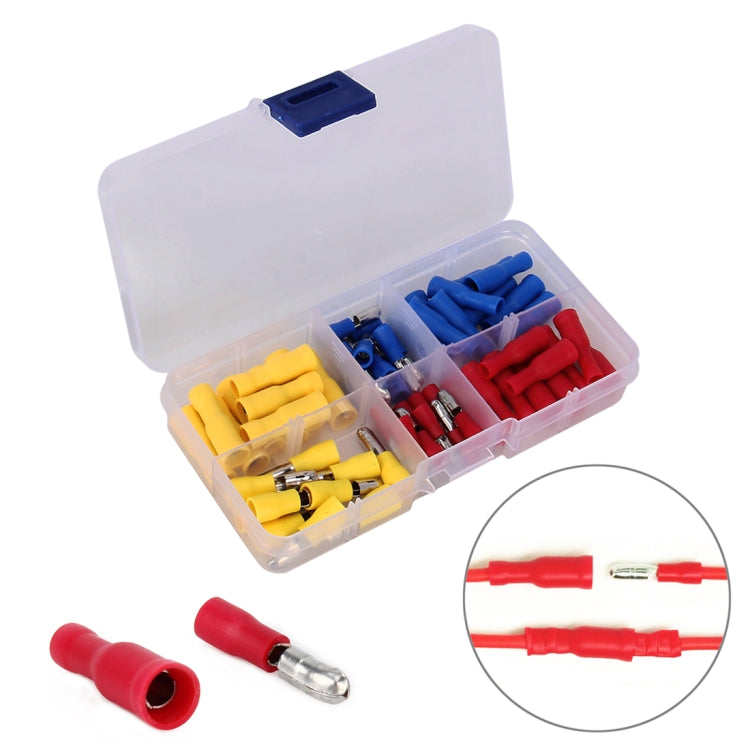 Kit connettori a crimpare senza saldatura per terminali elettrici isolati misti 60 in 1 con pressatura a freddo, 60 in 1