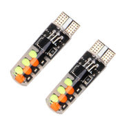 2 lampadine LED RGB SMD W5W 194 T10 multicolori COB 12 con telecomando Lampada targa con luci laterali a cuneo, DC 12V, 2 PCS W5W 194 T10