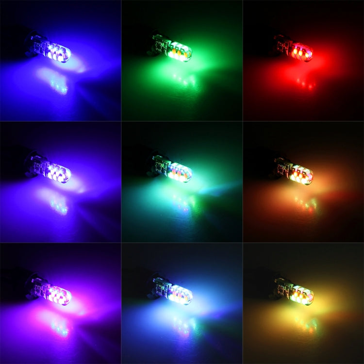 2 lampadine LED RGB SMD W5W 194 T10 multicolori COB 12 con telecomando Lampada targa con luci laterali a cuneo, DC 12V, 2 PCS W5W 194 T10