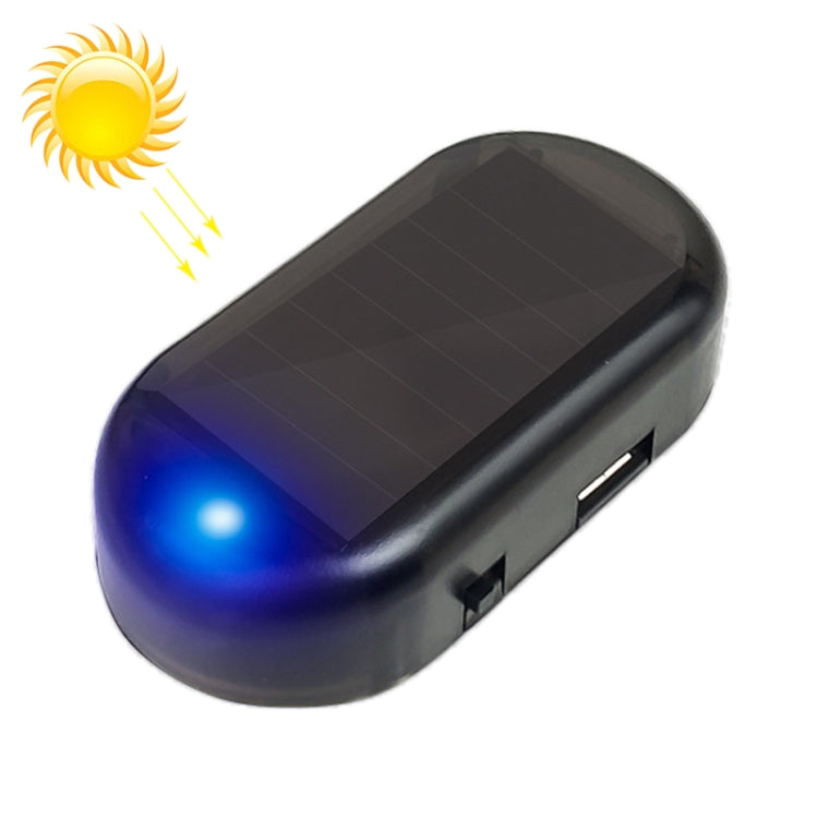 LQ-S10 Allarme fittizio simulato per auto ad energia solare Lampada finta con luce di sicurezza lampeggiante a LED antifurto, LQ-S10 Blue Light, LQ-S10 (Red Light)