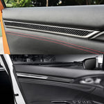 Adesivo decorativo fai da te per decalcomanie per finiture interne 3D in fibra di carbonio per Honda Civic 10a generazione, Interior Door Trim