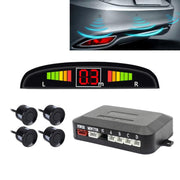 Sistema radar di retromarcia con cicalino per auto - Sistema radar di retromarcia con 4 sensori di parcheggio di qualità premium con display LCD