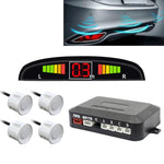 Sistema radar di retromarcia con cicalino per auto - Sistema radar di retromarcia con 4 sensori di parcheggio di qualità premium con display LCD