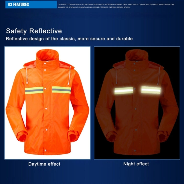 Impermeabili riflettenti divisi per adulti Pantaloni antipioggia Detergenti Abbigliamento impermeabile Assicurazione del lavoro Tute igienico-sanitarie di sicurezza, Size: M