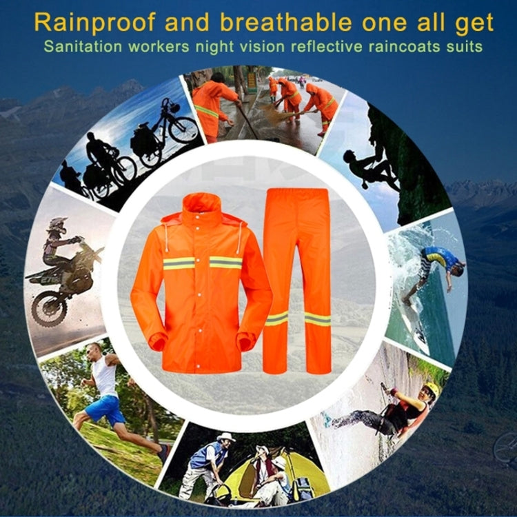 Impermeabili riflettenti divisi per adulti Pantaloni antipioggia Detergenti Abbigliamento impermeabile Assicurazione del lavoro Tute igienico-sanitarie di sicurezza, Size: M