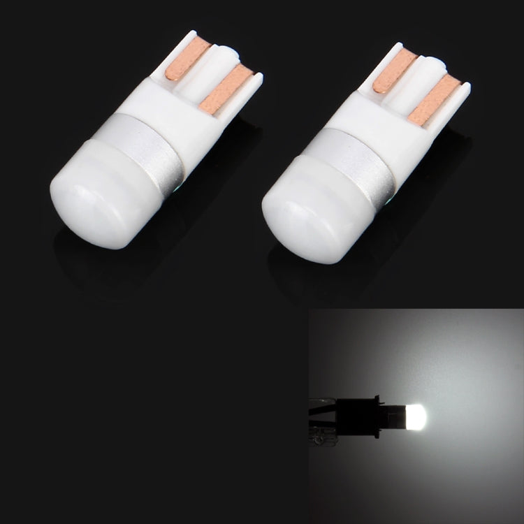 2 PZ T10/W5W/194/501/168 1W 70LM 6000K Lampadina LED bianca Lampada da lettura per auto Luce d'ingombro, DC 12V, 2 PCS 1W 70LM 6000K