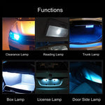 2 PZ T10/W5W/194/501/168 1W 70LM 6000K Lampadina LED bianca Lampada da lettura per auto Luce d'ingombro, DC 12V, 2 PCS 1W 70LM 6000K