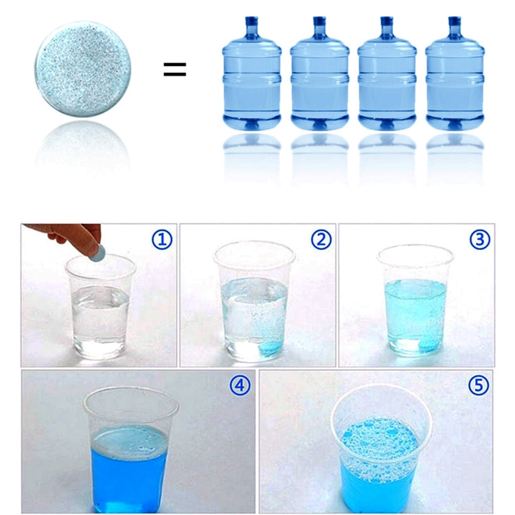 12 pezzi di tergicristallo solido per auto, per la pulizia dei vetri del parabrezza, per la pulizia dei vetri, compresse per rondella (1 pezzo = 4 litri di acqua), 12 PCS Glass Cleaner