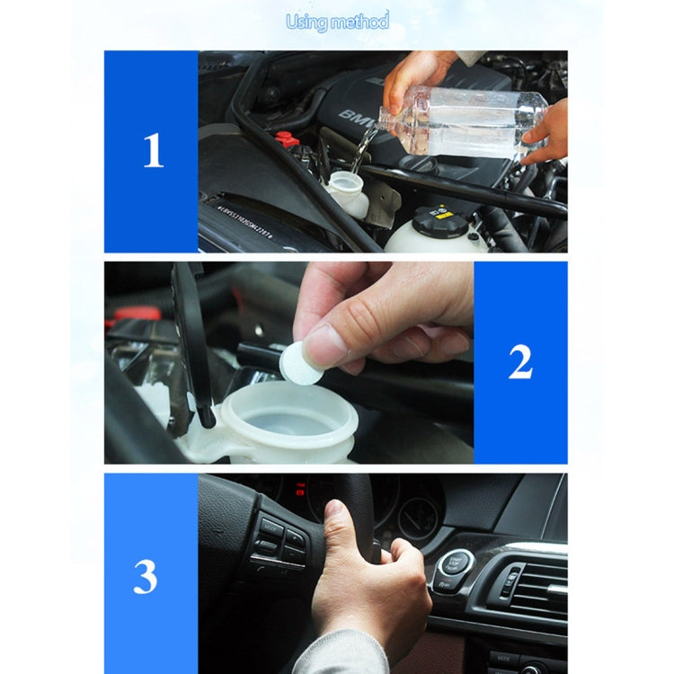 12 pezzi di tergicristallo solido per auto, per la pulizia dei vetri del parabrezza, per la pulizia dei vetri, compresse per rondella (1 pezzo = 4 litri di acqua), 12 PCS Glass Cleaner