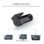 Mini telecamera da cruscotto per auto Monitor WiFi Full HD Dashcam Videoregistratore Videocamera Rilevazione movimento, supporto scheda TF e Android e IOS, K602