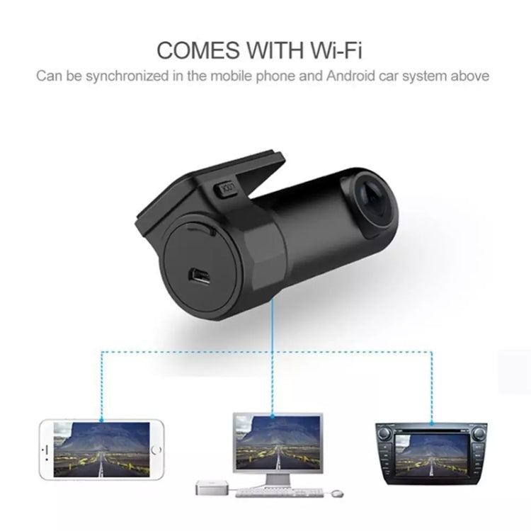 Mini telecamera da cruscotto per auto Monitor WiFi Full HD Dashcam Videoregistratore Videocamera Rilevazione movimento, supporto scheda TF e Android e IOS, K602