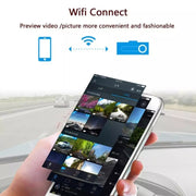 Mini telecamera da cruscotto per auto Monitor WiFi Full HD Dashcam Videoregistratore Videocamera Rilevazione movimento, supporto scheda TF e Android e IOS, K602