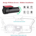 Mini telecamera da cruscotto per auto Monitor WiFi Full HD Dashcam Videoregistratore Videocamera Rilevazione movimento, supporto scheda TF e Android e IOS, K602