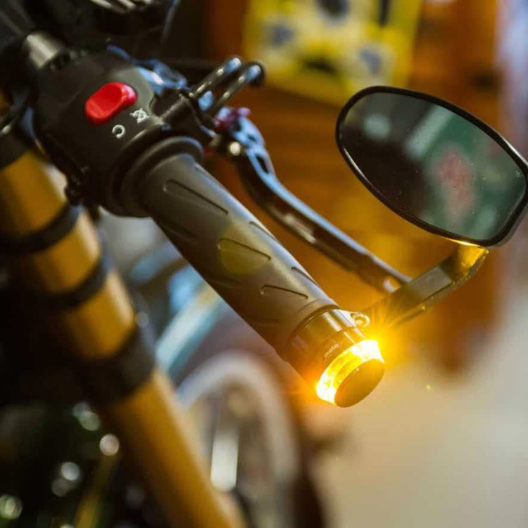 Lampada per manubrio a LED con indicatore di direzione laterale stroboscopico, indicatore di direzione per moto, 2 pezzi, Turn Double Light, Blue Light, Pink Light, Green Light, Red Light