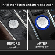 Decorazione adesiva in lega di alluminio con pulsante di avviamento del motore dell'auto, per Audi, For Audi(Engine Start)