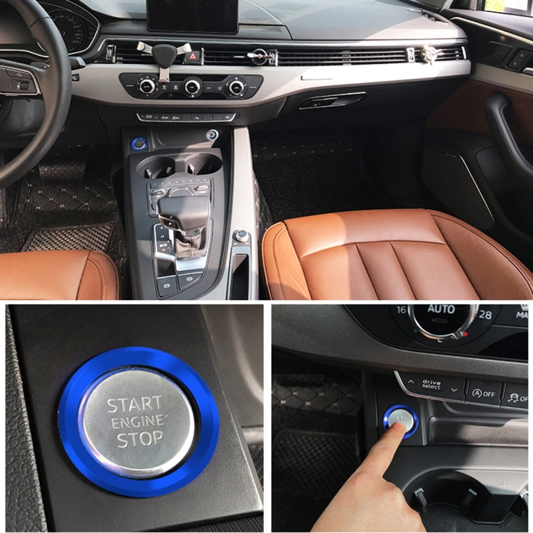 Decorazione adesiva in lega di alluminio con pulsante di avviamento del motore dell'auto, per Audi, For Audi(Engine Start)