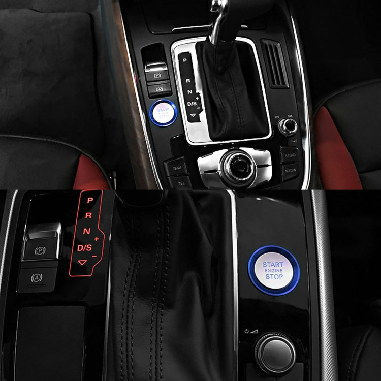 Decorazione adesiva in lega di alluminio con pulsante di avviamento del motore dell'auto, per Audi, For Audi(Engine Start)