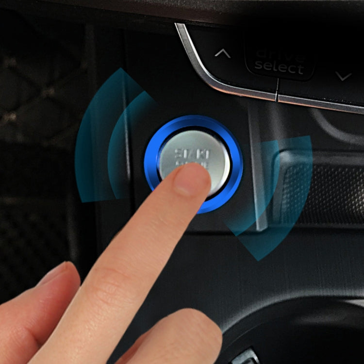 Decorazione adesiva in lega di alluminio con pulsante di avviamento del motore dell'auto, per Audi, For Audi(Engine Start)