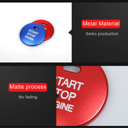 Adesivo decorativo per rivestimento del pulsante di arresto di avviamento del motore in lega di alluminio 3D per Mazda, for Mazda