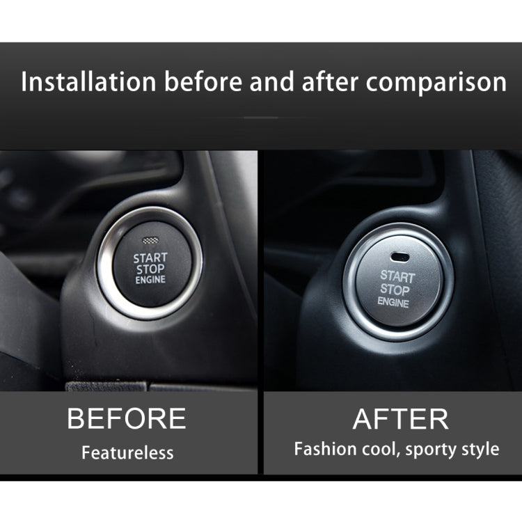 Adesivo decorativo per rivestimento del pulsante di arresto di avviamento del motore in lega di alluminio 3D per Mazda, for Mazda