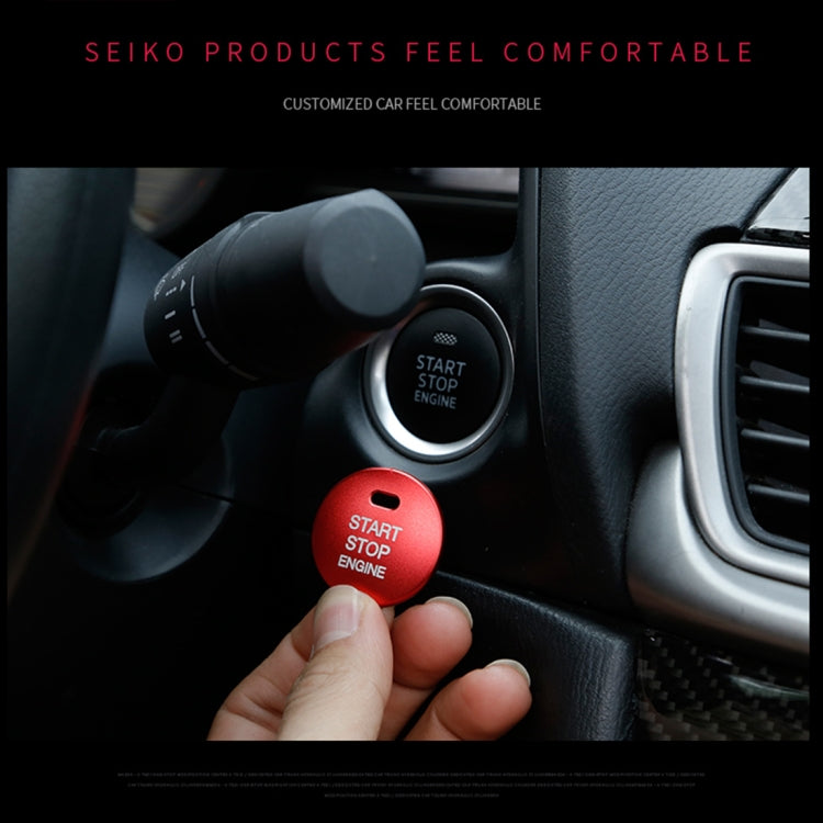 Adesivo decorativo per rivestimento del pulsante di arresto di avviamento del motore in lega di alluminio 3D per Mazda, for Mazda