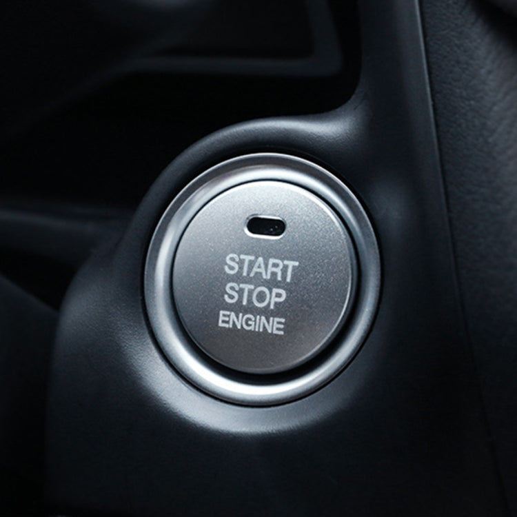 Adesivo decorativo per rivestimento del pulsante di arresto di avviamento del motore in lega di alluminio 3D per Mazda, for Mazda