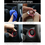 Decorazione adesiva in lega di alluminio con pulsante di avviamento del motore dell'auto per Mazda, For Mazda