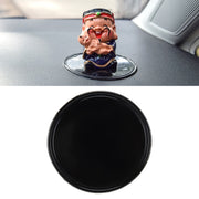 Tappetino antiscivolo per cruscotto in gomma morbida rotondo per auto per telefono/GPS/MP4/MP3, diametro: 8 cm, Round Soft Rubber Mat(Black), Round Soft Rubber Mat(Transparent)