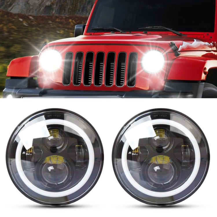 2 PZ 7 pollici IP68 Impermeabile 6500K 75W CREE LED Faro Hi/Lo Fascio Lampada di Guida per Jeep Wrangler JK TJ LJ, 6500K 75W