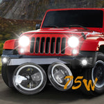 2 PZ 7 pollici IP68 Impermeabile 6500K 75W CREE LED Faro Hi/Lo Fascio Lampada di Guida per Jeep Wrangler JK TJ LJ, 6500K 75W