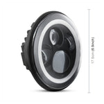 2 PZ 7 pollici IP68 Impermeabile 6500K 75W CREE LED Faro Hi/Lo Fascio Lampada di Guida per Jeep Wrangler JK TJ LJ, 6500K 75W