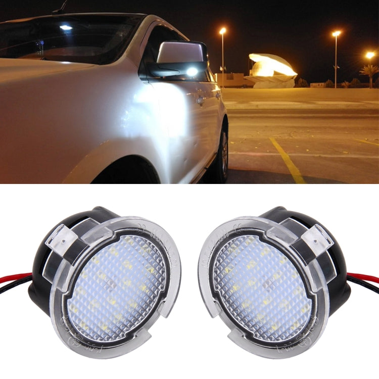 2 PZ DC 12V 2W 6000K 120LM 18-LED Specchietto retrovisore laterale Lampada per luci per Ford 2013-2017 Explorer/2015-2017 Taurus/2015-2017 Edge/2015-2017 Mondeo, For Ford 2013-2017 Explorer