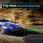 T900 GPS per auto HUD Scheda riflettente virtuale HD Head-up Display, visualizzazione velocità e distanza di guida/tempo, allarme di velocità eccessiva, tensione e bassa tensione, guida a fatica, T900  Green + White, T900 Blue + White, T900  White